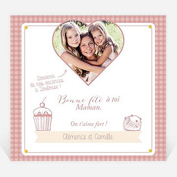 Carte fête des mères carte fête des mères - Dos de la carte