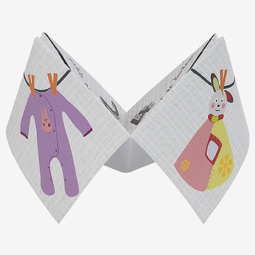 Faire-part naissance original et sympa - Vue de côté 2