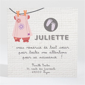 Remerciement naissance original et sympa