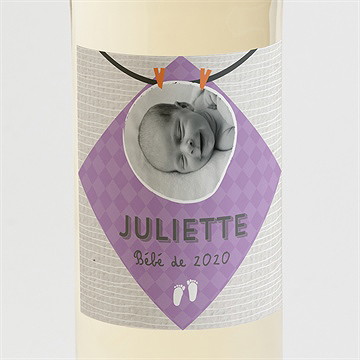 Etiquette de bouteille naissance original et sympa