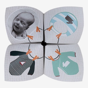 Faire-part naissance petites tenues photo vintage