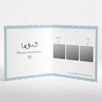 Carte fête des mères carte fête des mères - Intérieur du faire-part non gratté