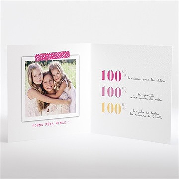 Carte fête des mères carte fête des mères - Intérieur de la carte