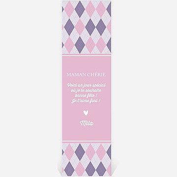 Carte fête des mères carte fête des mères - Dos du marque-page