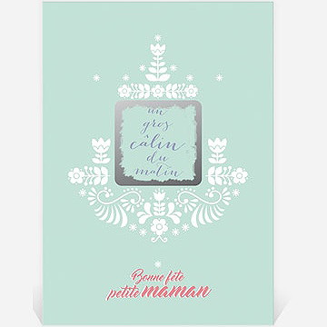 Carte fête des mères carte fête des mères - Dos de la carte