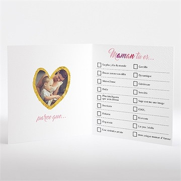 Carte fête des mères carte fête des mères - Intérieur de la carte