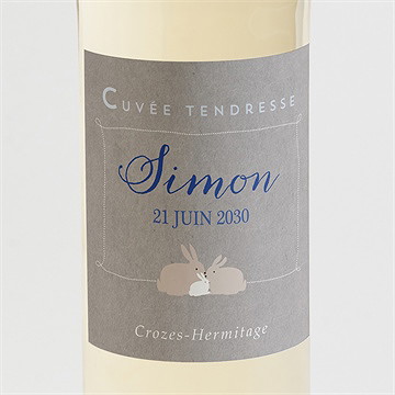 Etiquette de bouteille naissance un petit ange est né !