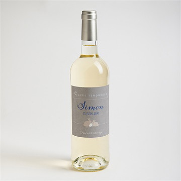 Etiquette de bouteille naissance un petit ange est né ! - Mise en situation