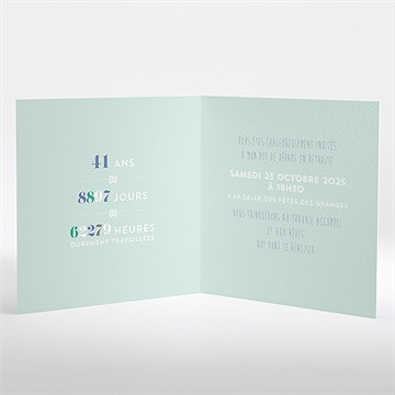 Carte invitation départ à la retraite l'heure a sonné... - Intérieur de la carte