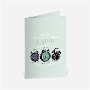 Menu départ à la retraite l'heure a sonné...