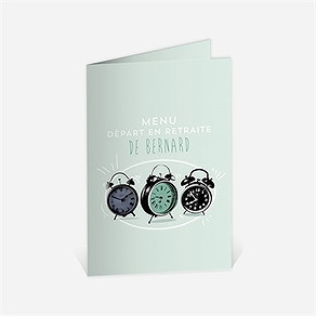 Menu départ à la retraite l'heure a sonné...