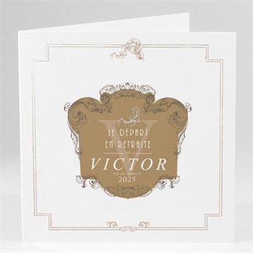 Carte invitation départ à la retraite original et vintage