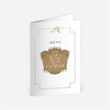 Menu départ à la retraite original et vintage