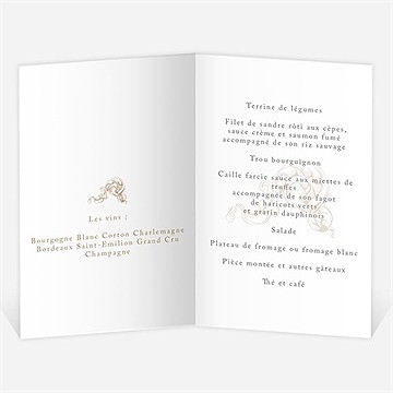 Menu départ à la retraite original et vintage - Menu ouvert