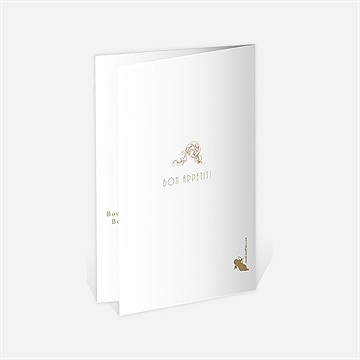 Menu départ à la retraite original et vintage - Dos du menu