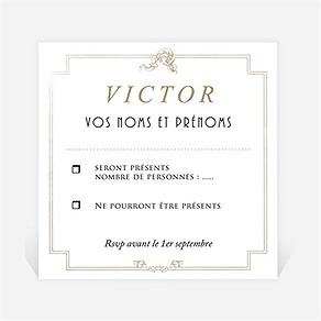 Carton réponse départ à la retraite original et vintage