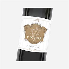 Etiquette de bouteille départ retraite original et vintage