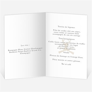 Menu départ à la retraite vive la chasse! - Menu ouvert