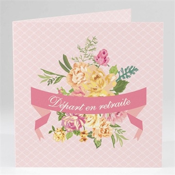 Carte invitation départ à la retraite vent printanier