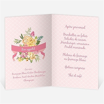 Menu départ à la retraite vent printanier - Menu ouvert