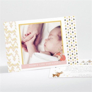 Remerciement naissance motifs géométriques