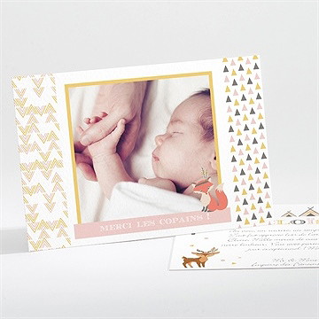 Remerciement naissance motifs géométriques