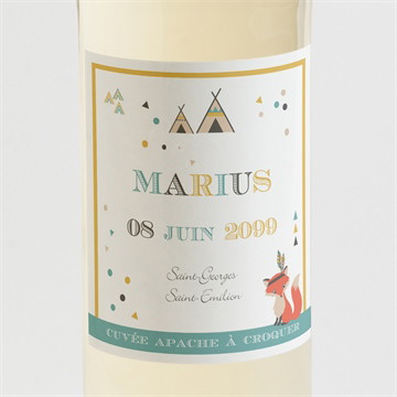 Etiquette de bouteille naissance la tribu s’agrandit!