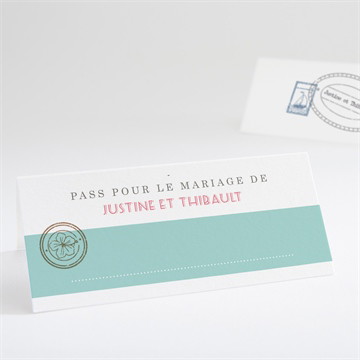 Marque-place mariage joli passeport enveloppe