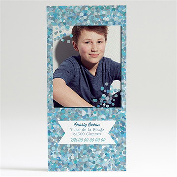 Invitation anniversaire plein de pep's! - Dos de la carte