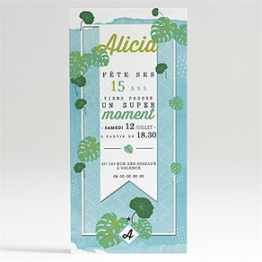 Invitation anniversaire tropical et aquatique