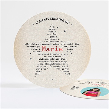 Invitation anniversaire vive la star!