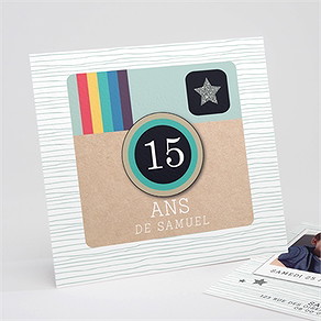 Invitation anniversaire carte vintage anniversaire