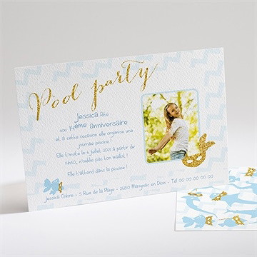 Invitation anniversaire pool party