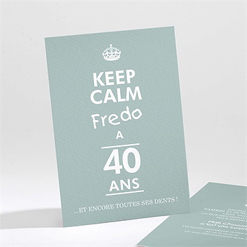 Invitation anniversaire keep calm 40 ans