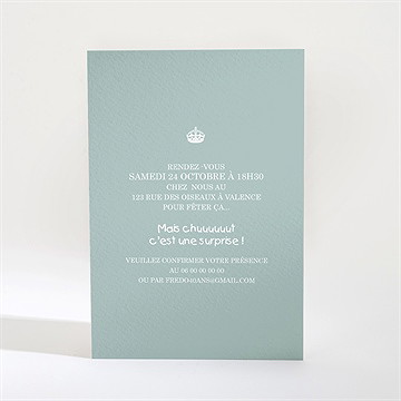 Invitation anniversaire keep calm 40 ans - Dos de la carte