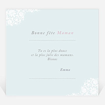 Carte fête des mères carte fête des mères - Dos de la carte