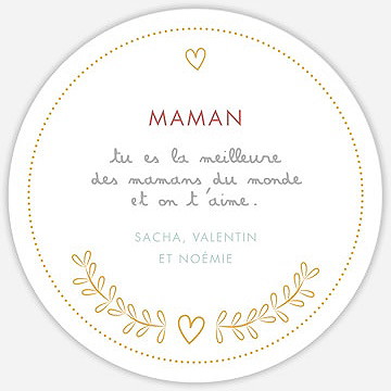 Carte fête des mères carte fête des mères - Dos de la carte