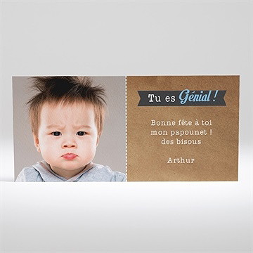 Carte fête des pères carte fête des pères - Dos de la carte