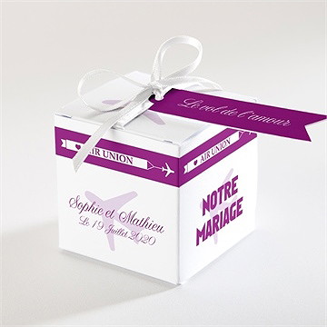 Boîte de dragées mariage air union