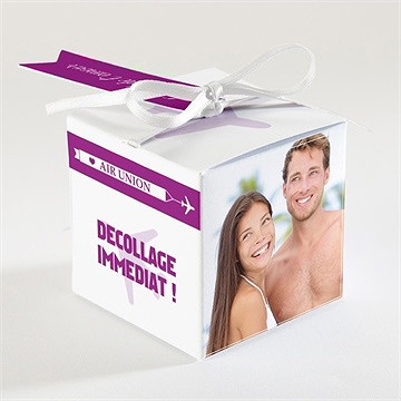 Boîte de dragées mariage air union - Dos de la boîte