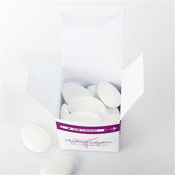 Boîte de dragées mariage air union - Intérieur de la boîte