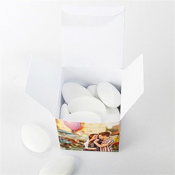 Boîte de dragées mariage vintage & original - Intérieur de la boîte