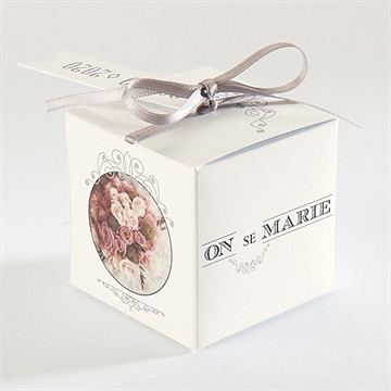 Boîte de dragées mariage nous deux - Dos de la boîte
