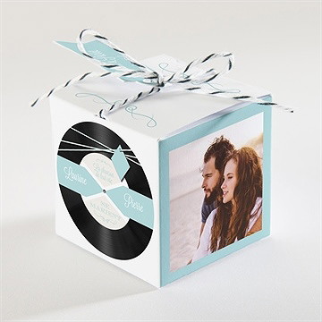 Boîte de dragées mariage notre bande son! - Dos de la boîte