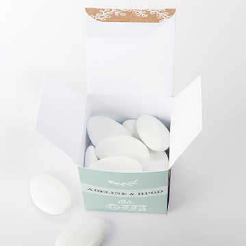 Boîte de dragées mariage petite cocotte - Intérieur de la boîte