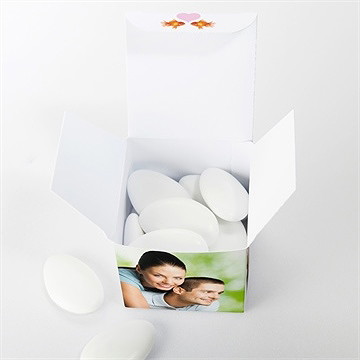 Boîte de dragées mariage comme des poissons dans l'eau - Intérieur de la boîte