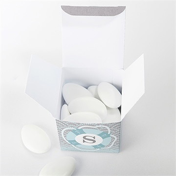 Boîte de dragées baptême baptême scandinave - Intérieur de la boîte