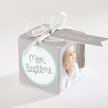 Boîte de dragées baptême jolie frimousse