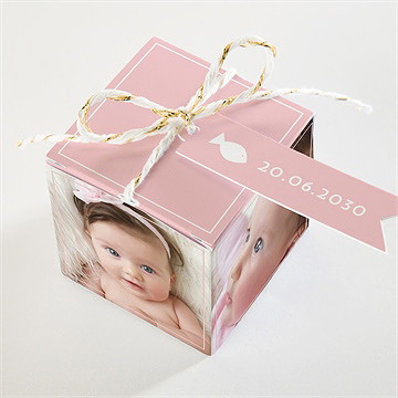 Boîte de dragées baptême divin - Dessus de la boîte