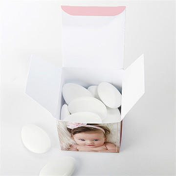 Boîte de dragées baptême divin - Intérieur de la boîte